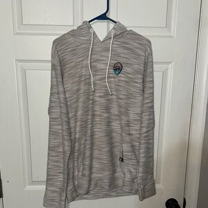 Men's Gray Striped Hoodie